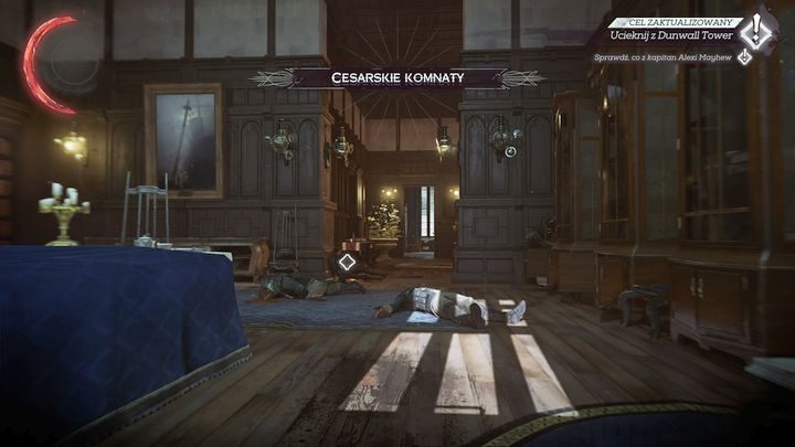 Odbierz broń od Alexi Mayhew. - Ucieknij z Dunwall Tower | Misja 1 - Długi dzień w Dunwall | Dishonored 2 - Dishonored 2 - poradnik do gry