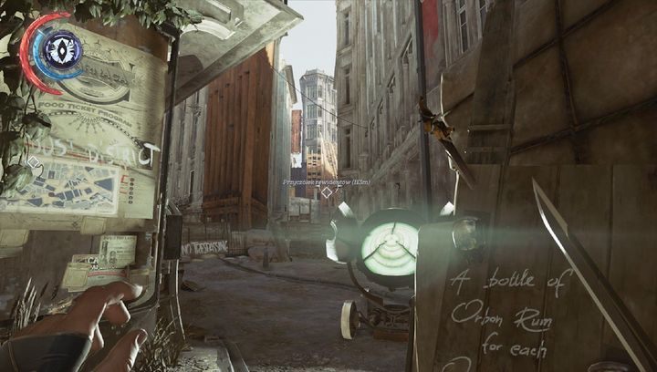 Wskocz na balkon po lewej stronie. - Zdobądź ciało Paola | Misja 6 - Dzielnica pyłu | Dishonored 2 - Dishonored 2 - poradnik do gry