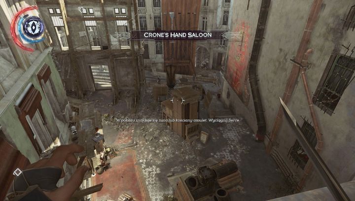 Wskocz na zadaszenie po lewej stronie. - Zdobądź ciało Paola | Misja 6 - Dzielnica pyłu | Dishonored 2 - Dishonored 2 - poradnik do gry