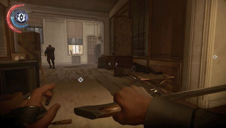 Ogłusz dwóch strażników. - Zdobądź ciało Paola | Misja 6 - Dzielnica pyłu | Dishonored 2 - Dishonored 2 - poradnik do gry