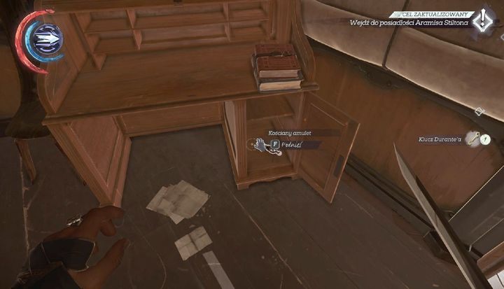 Kościany amulet znajduje się w biurku. - Sekrety | Misja 6 - Dzielnica pyłu | Dishonored 2 - Dishonored 2 - poradnik do gry