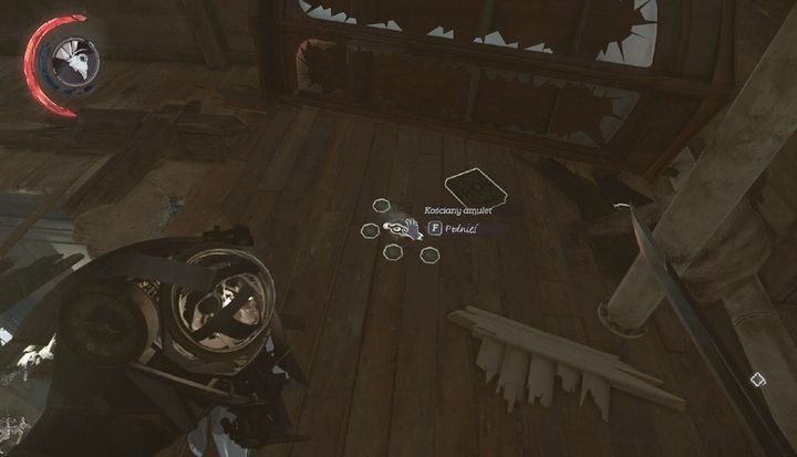 Kościany amulet znajduje się na poddaszu. - Sekrety | Misja 7 - Pęknięta tafla rzeczywistości | Dishonored 2 - Dishonored 2 - poradnik do gry