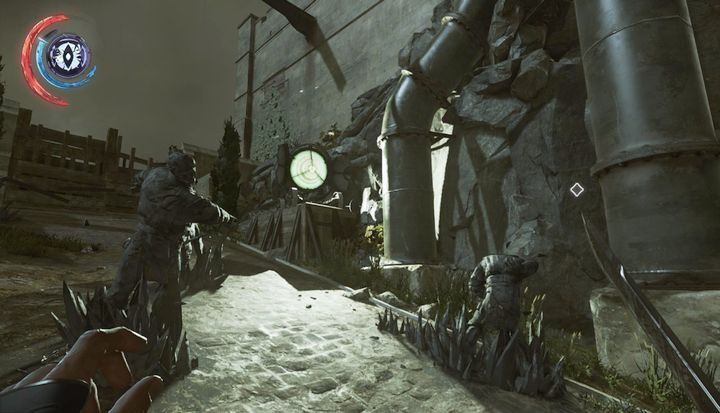 Dostań się na dach budynku po prawej. - Dostań się do Dunwall Tower | Misja 9 - Śmierć cesarzowej | Dishonored 2 - Dishonored 2 - poradnik do gry