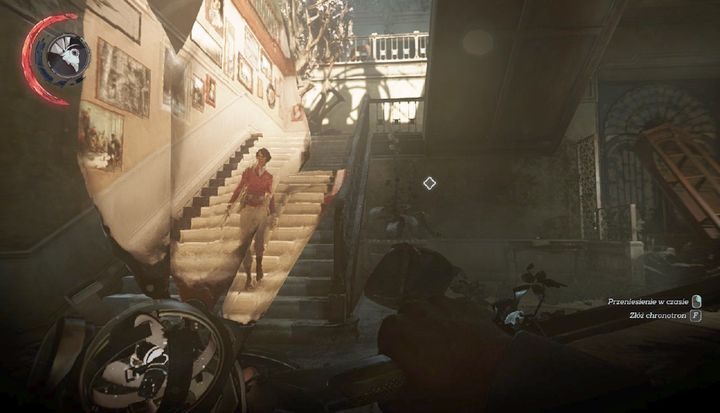 Zerknij w przeszłość, by wiedzieć kiedy zaatakować. - Eksploracja posiadłości Stiltona | Misja 7 - Pęknięta tafla rzeczywistości - Dishonored 2 - poradnik do gry