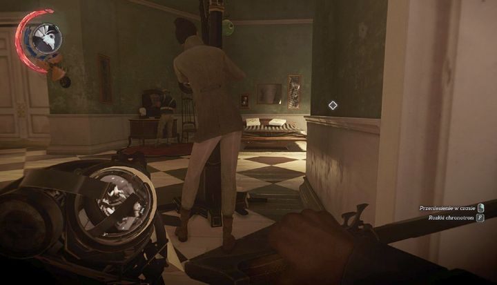 Pozbądź się strażnika i cywila w łazience. - Eksploracja posiadłości Stiltona | Misja 7 - Pęknięta tafla rzeczywistości - Dishonored 2 - poradnik do gry