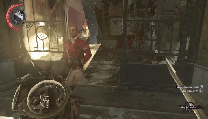 Zajdź strażnika od tyłu i ogłusz go. - Eksploracja posiadłości Stiltona | Misja 7 - Pęknięta tafla rzeczywistości - Dishonored 2 - poradnik do gry