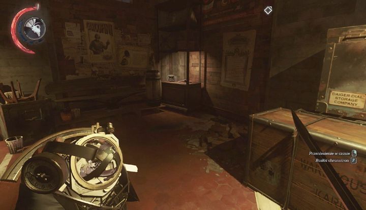 Koło zaworu potrzebne będzie do zebrania runy i otrzymania działania specjalnego. - Eksploracja posiadłości Stiltona | Misja 7 - Pęknięta tafla rzeczywistości - Dishonored 2 - poradnik do gry