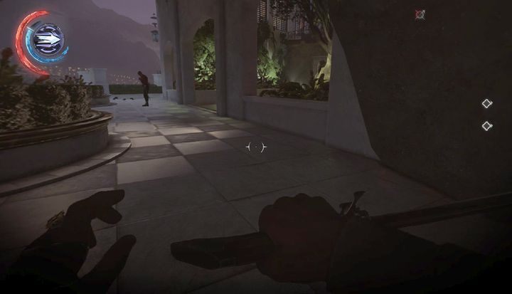 Przeskocz nad murkiem. - Wyeliminuj diuka Abele | Misja 8 - Wielki Pałac | Dishonored 2 - Dishonored 2 - poradnik do gry