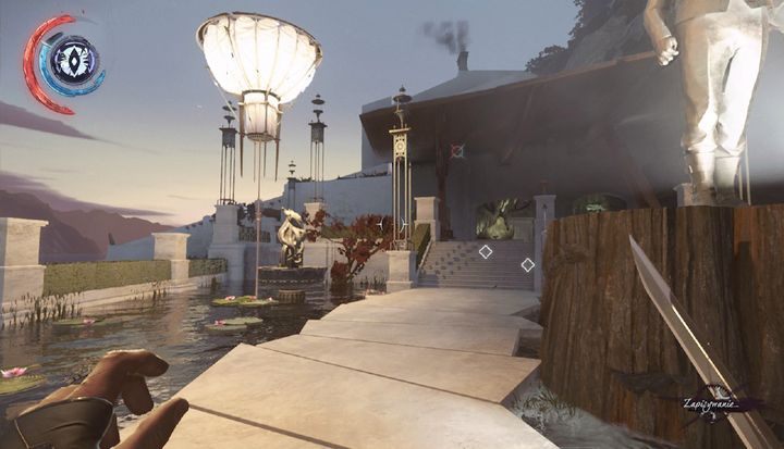 Przeskocz nad zbiornikiem wodnym i zeskocz w dół. - Wyeliminuj diuka Abele | Misja 8 - Wielki Pałac | Dishonored 2 - Dishonored 2 - poradnik do gry