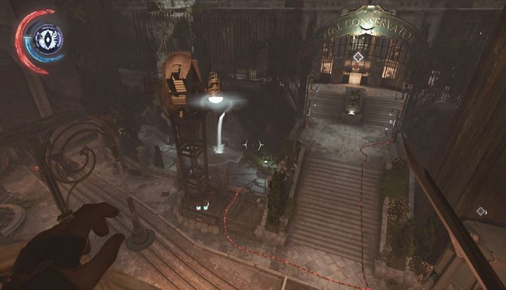 Wyłącz zasilanie systemu alarmowego. - Pomóż sklepikarzowi (opcjonalne) | Misja 5 - Cesarskie Konserwatorium - Dishonored 2 - poradnik do gry