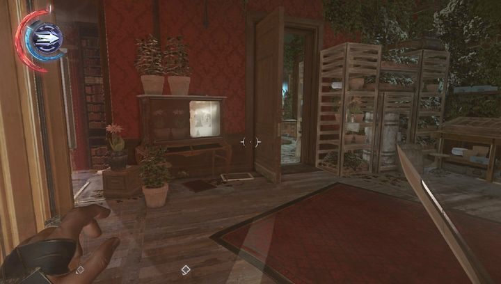 Po prawej stronie znajdziesz okno, przez które dostaniesz się do biblioteki. - Wyeliminuj Breannę Ashworth | Misja 5 - Cesarskie Konserwatorium | Dishonored 2 - Dishonored 2 - poradnik do gry