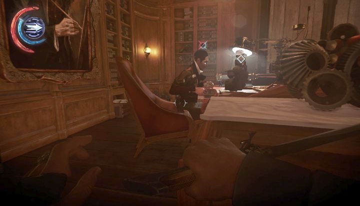 Niczego niespodziewający się Jindosh. - Wyeliminuj Kirina Jindosha | Misja 4 - Mechaniczna rezydencja | Dishonored 2 - Dishonored 2 - poradnik do gry