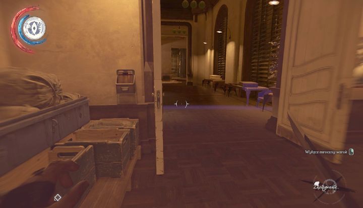 Wyeliminuj mechanicznego żołnierza, który się kręci po holu. - Uwolnij Antona Sokołowa | Misja 4 - Mechaniczna rezydencja | Dishonored 2 - Dishonored 2 - poradnik do gry