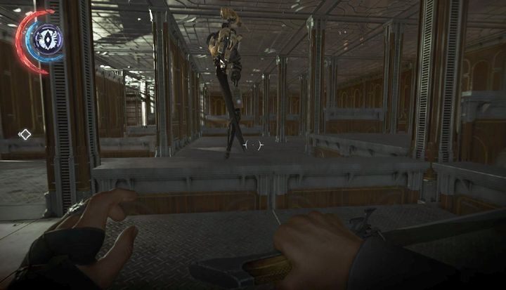 Użyj mignięcia w prawy róg konstrukcji. - Uwolnij Antona Sokołowa | Misja 4 - Mechaniczna rezydencja | Dishonored 2 - Dishonored 2 - poradnik do gry