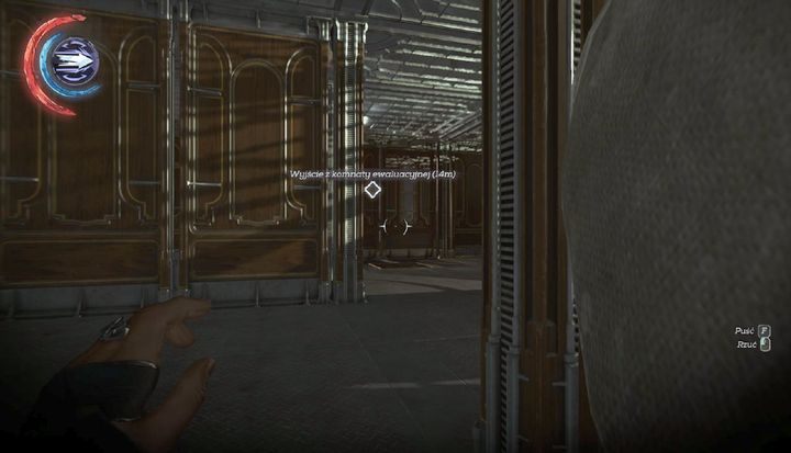 Stań na ostatniej płycie, by wydostać się z Sokołowem na zewnątrz. - Uwolnij Antona Sokołowa | Misja 4 - Mechaniczna rezydencja | Dishonored 2 - Dishonored 2 - poradnik do gry