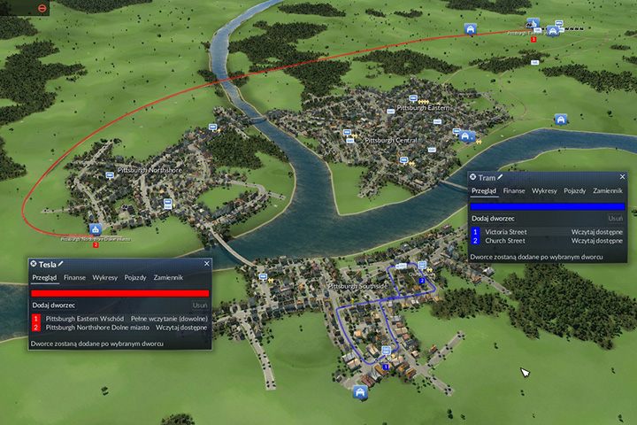 Połączenie kolejowa dla Tesli (węgiel) i tramwajowe dla Southside - Misja 2 - Industrializacja w Transport Fever - Transport Fever - poradnik do gry