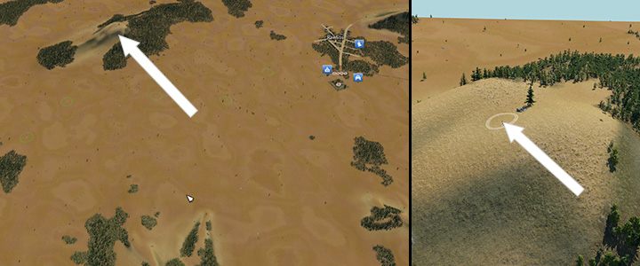 Miejsce gdzie zakopano samorodek złota. - Misja 1 - Dziki Zachód w Transport Fever - Transport Fever - poradnik do gry