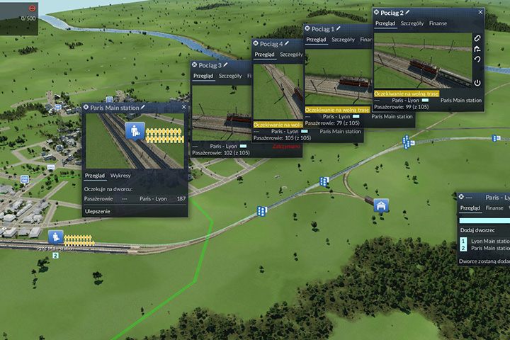 Ostateczny sposób przejścia drugiego zadnia - kolejka załadowanych pociągów czeka na rozpoczęcie roku. - Misja 6 - Najnowsza technologia w Transport Fever - Transport Fever - poradnik do gry