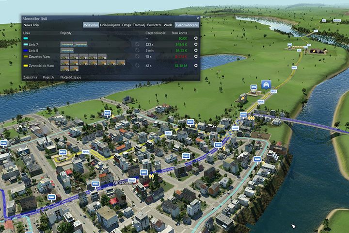 Menadżer linii - Interfejs i sterowanie w Transport Fever - Transport Fever - poradnik do gry