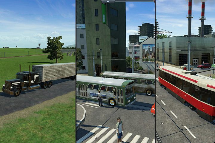 Bardzo dobry środek transportu przede wszystkim na krótkie odległości, z czasem jednak zdobywa przewagę na coraz dłuższe trasy - Rodzaje transportów w Transport Fever - Transport Fever - poradnik do gry