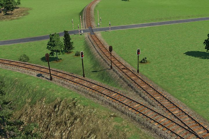 Używaj semaforów, tak jak przy ruchu drogowym prawostronnym - Tworzenie zaawansowanych trakcji kolejowych w Transport Fever - Transport Fever - poradnik do gry