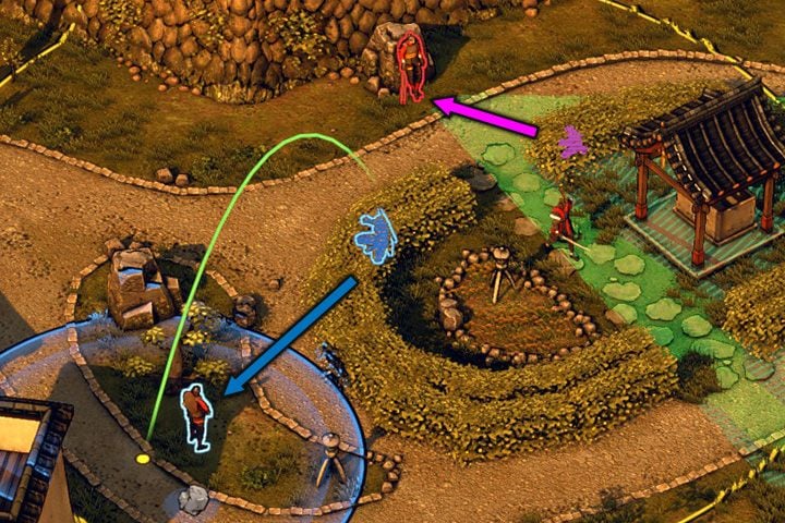 Teraz przejdź wieżą do ogrodu - Misja 13 - Zamek Sunpu - Shadow Tactics: Blades of the Shogun - poradnik do gry