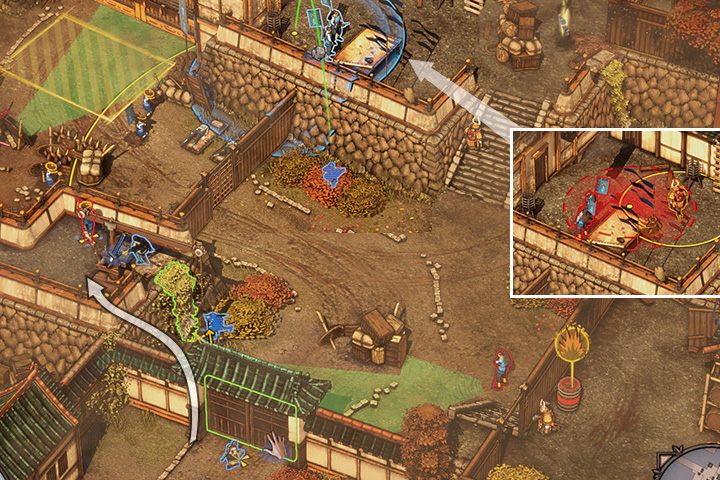 Teraz pozostaje ostatni obszar misji - Misja 1 - Zamek Osaka - Shadow Tactics: Blades of the Shogun - poradnik do gry