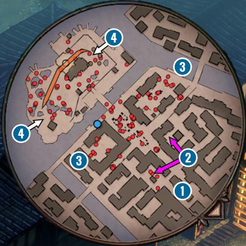 Hayato i Aiko (1) mają za zadnie pojmanie żywego syna Lorda Naboru - Masaru - Misja 11 - Miasto Matsuyama - Shadow Tactics: Blades of the Shogun - poradnik do gry