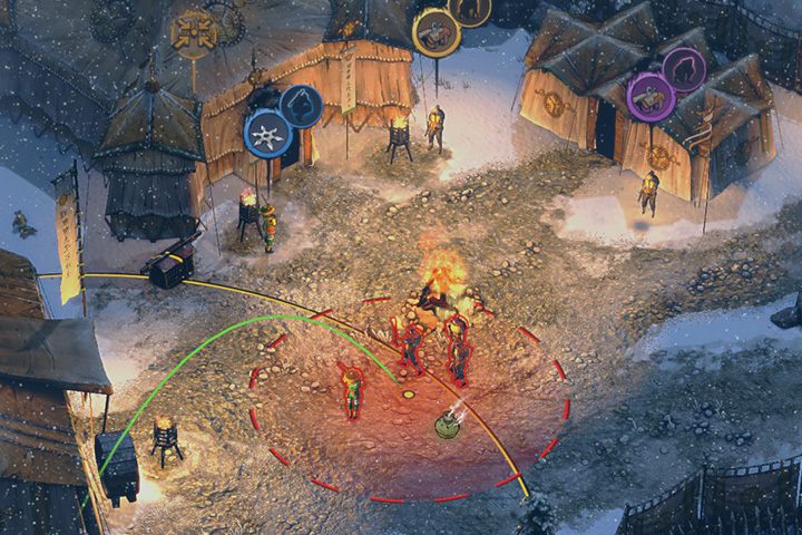 Teraz musisz wykonać ładny plan, aby wszystkich na placu pozbyć się w sposób cichy i zdecydowany - Misja 12 - Przełęcz Myogi - Shadow Tactics: Blades of the Shogun - poradnik do gry