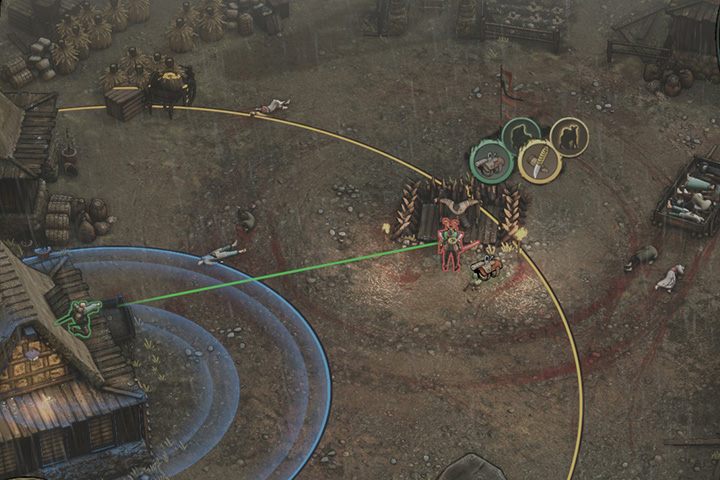 Tryb cienia pozwoli ci szybko i bezboleśnie wykończyć silnego przeciwnika. - Misja 7 - Wioska Suganuma - Shadow Tactics: Blades of the Shogun - poradnik do gry