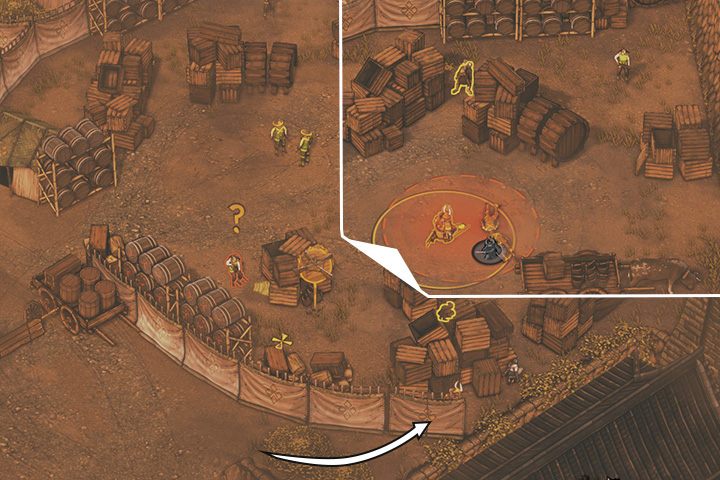 Przed tobą obóz wojsk rebeliantów - Misja 8 - Miasto Kanazawa - Shadow Tactics: Blades of the Shogun - poradnik do gry