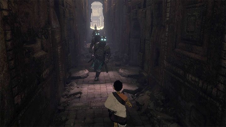 Wycofaj się i pozwól Trico na wyeliminowanie potworów - Podniesienie bramy przygniatającej ogon Trico | The Last Guardian - The Last Guardian - poradnik do gry