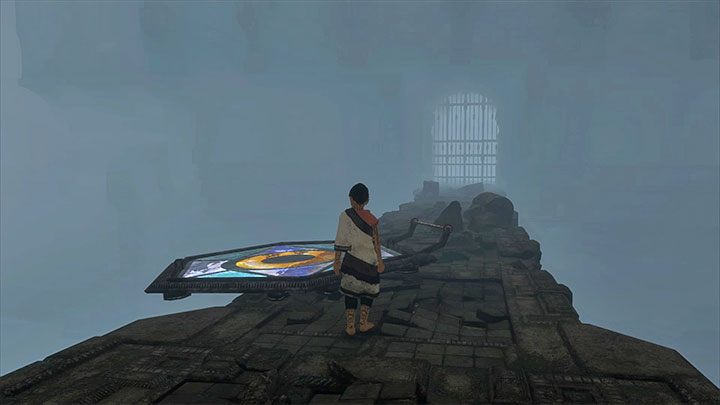 Zrzuć witraż w przepaść - Przejście przez dwie sale z obracającymi się strażnikami | The Last Guardian - The Last Guardian - poradnik do gry