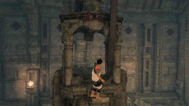 Złap się ogona Trico - Rozwiązanie zagadki z błękitnymi oparami i dalsza eksploracja ruin - The Last Guardian - poradnik do gry