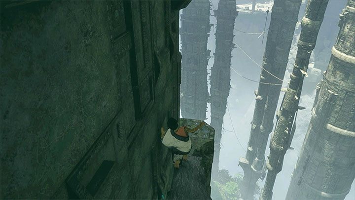 Ostrożnie przemieszczaj się pozostając blisko ściany - Nauczenie Trico wykonywania poleceń | The Last Guardian - The Last Guardian - poradnik do gry