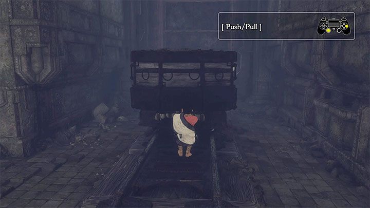 Powróć do sali znajdującej się za częściowo podniesioną bramą - Nakarmienie Trico i przejście przez ciemny tunel | The Last Guardian - The Last Guardian - poradnik do gry