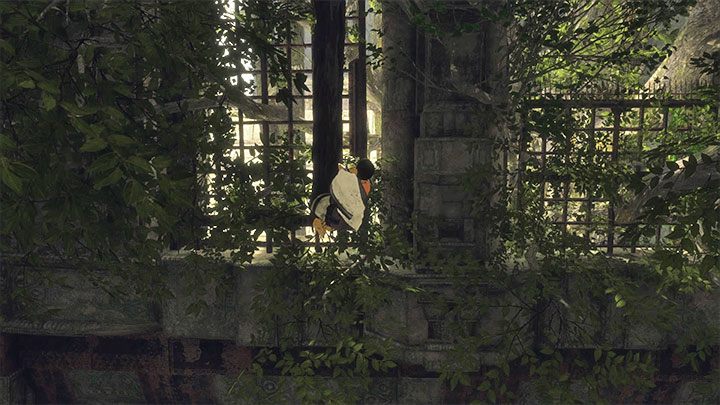 Wykorzystaj to, że możesz złapać się ogona Trico - Oswobodzenie się po upadku i przyniesienie Trico beczki | The Last Guardian - The Last Guardian - poradnik do gry