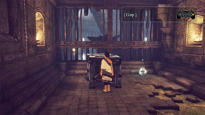 W nowym obszarze musisz ponownie zająć się zaspokojeniem potrzeb żywieniowych Trico - Nakarmienie Trico i wydostanie się z sali z dużą kopułą | The Last Guardian - The Last Guardian - poradnik do gry