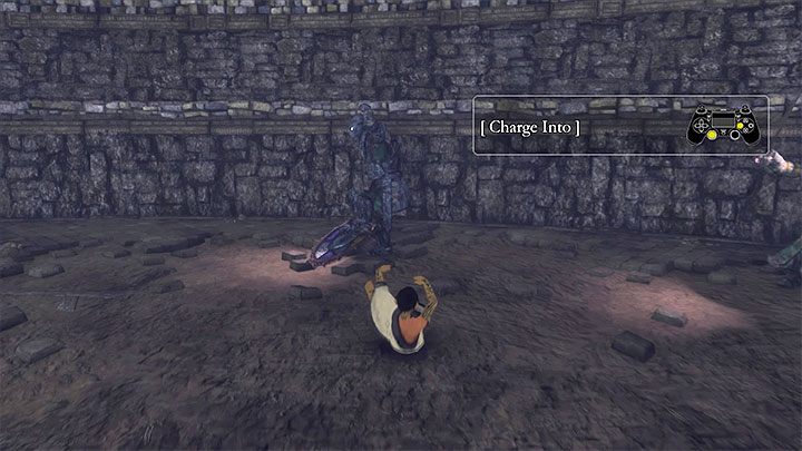 Staranuj przeciwnika z tarczą, by Trico mógł go dobić - Rozwiązanie zagadki z wozem | The Last Guardian - The Last Guardian - poradnik do gry