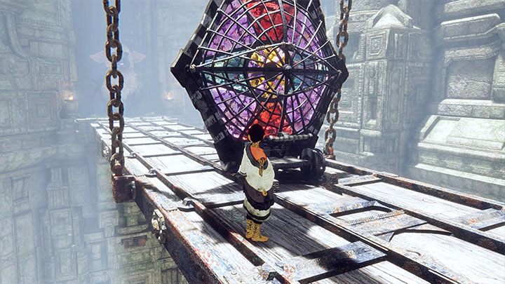 Przesuń witraż najdalej jak jest to możliwe - Zniszczenie dwóch witraży i eksploracja drugiej wieży | The Last Guardian - The Last Guardian - poradnik do gry