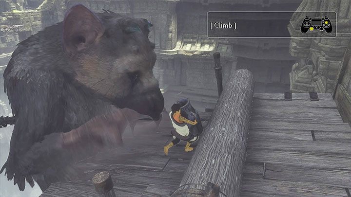 Usuń wazon i pozwól stoczyć się bali - Przejście po ogromnym rusztowaniu | The Last Guardian - The Last Guardian - poradnik do gry