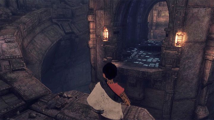 Dotrzyj do obszaru ze schodami - Omijanie ożywionych zbroi w drodze do Trico | The Last Guardian - The Last Guardian - poradnik do gry