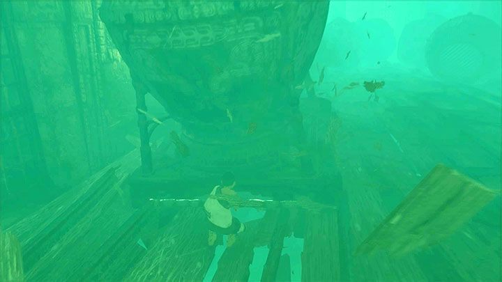 Przepychaj kocioł nową ścieżką tak długo aż spadniesz do zalanej jaskini - Przejście korytarzami z błękitnymi oparami | The Last Guardian - The Last Guardian - poradnik do gry