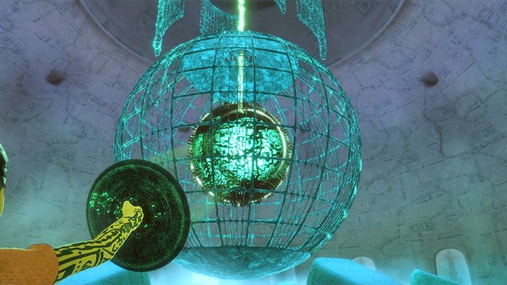 Celuj w świecący się obiekt, który będzie ostrzeliwany przez ogon Trico - Finałowa konfrontacja z wrogimi bestiami | The Last Guardian - The Last Guardian - poradnik do gry