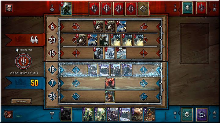 Po zakończeniu fazy Mulligan przystępujesz do prawidłowej rozgrywki - Przebieg gry - Gwint - poradnik do gry