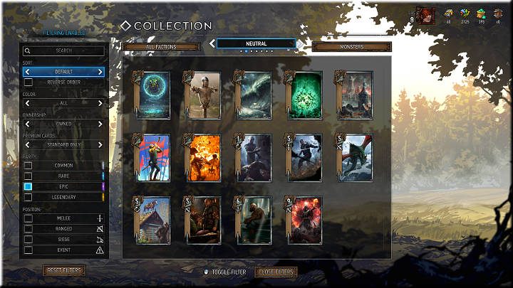 Epickie karty posiadają fioletowy kwadracik i występują bardzo rzadko - Rzadkość kart - Gwint - poradnik do gry