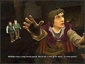 Wtedy [Frodo] zacznie śpiewać piosenkę dla odwrócenia uwagi - Część 1 | Bree - Władca Pierścieni: Drużyna Pierścienia - poradnik do gry