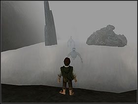 Gdy rozprawisz się z nieczystymi duszami skręć w prawo, gdzie pomiędzy wysokim głazem a górą leży szkielet - Część 5 | The Old Forest - Władca Pierścieni: Drużyna Pierścienia - poradnik do gry