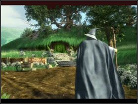 Niestety Szary Magik nie przybył do [Shire] w terminie i [Frodo] postanawia wyruszyć sam - Część 1 | The Shire - Władca Pierścieni: Drużyna Pierścienia - poradnik do gry