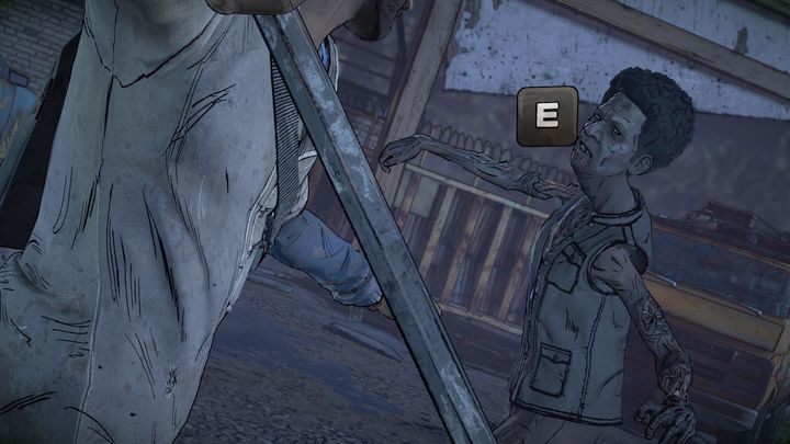 Po rozmowie będziesz musiał odeprzeć atak Szwędaczy - Rozdział 1 - Family Road Trip | Epizod 1 - Ties that Bind - The Walking Dead: The Telltale Series - A New Frontier - poradnik do gry